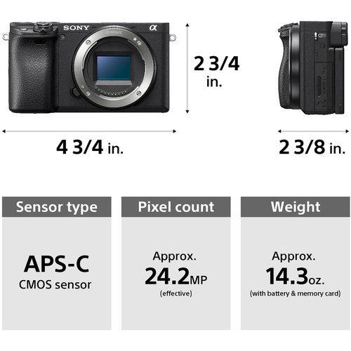 Câmera sony a6400 mirrorless kit com lente 18-135mm Imagem de Câmera sony a6400 mirrorless kit com lente 18-135mm