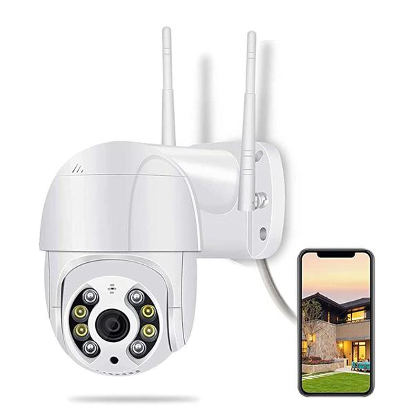 Imagem de Camera Speed Dome IP Giratoria Wifi Externa Noturna Resiste Agua