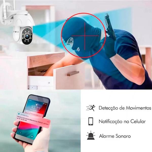 Imagem de Câmera Speed Dome Wi-Fi Full HD 2MB Auto Tracking 360 Áudio Onvif