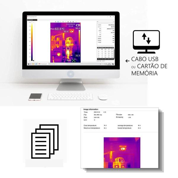 Imagem de Câmera Térmica Termovisor Minipa Mtv-120 Vamento 120X90 Px