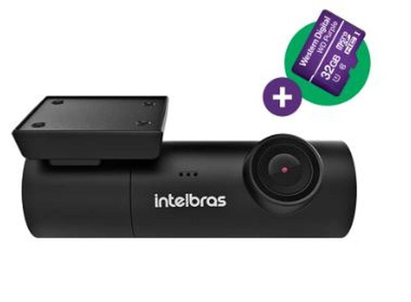 Imagem de Câmera Veicular Smart Full HD com Cartão de Memória MicroSD 32GB DC3102 Intelbras -Preta 