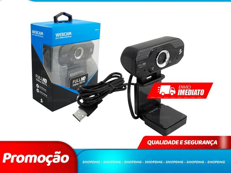 Imagem de Câmera Webcam Com Plug And Perfeito Para Trabalhos Home Office e Videoconferências 1080p Full Hd