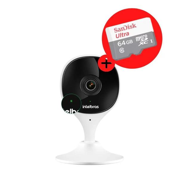 Imagem de Câmera Wi-fi IP Imx C Intelbras Mibo + Cartão 64gb Classe 10