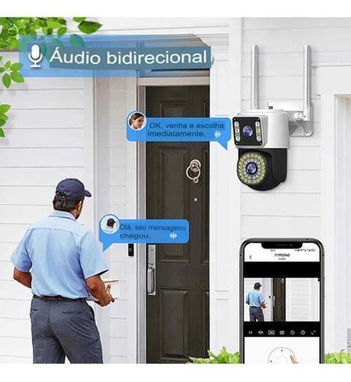 Câmera Wi-Fi Lente Dupla 2Em1 Com Rastreamento Icsee Onvif - Coibeu Imagem de Câmera Wi-Fi Lente Dupla 2Em1 Com Rastreamento Icsee Onvif