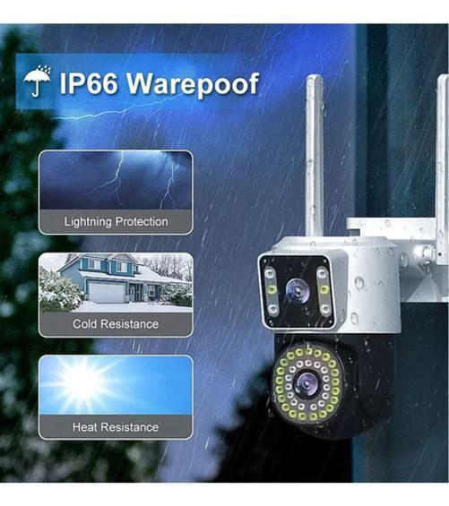 Câmera Wi-Fi Lente Dupla 2Em1 Com Rastreamento Icsee Onvif - Coibeu Imagem de Câmera Wi-Fi Lente Dupla 2Em1 Com Rastreamento Icsee Onvif