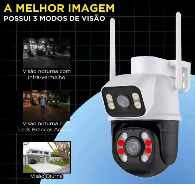 Imagem de Câmera Wi-fi Ptz Lente Dupla A Prova D'agua Com Cartão 128g