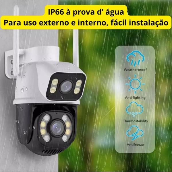 Imagem de Câmera Wi-Fi Ptz Lente E Tela Dupla 360 5G Prova D' Agua 6Mp