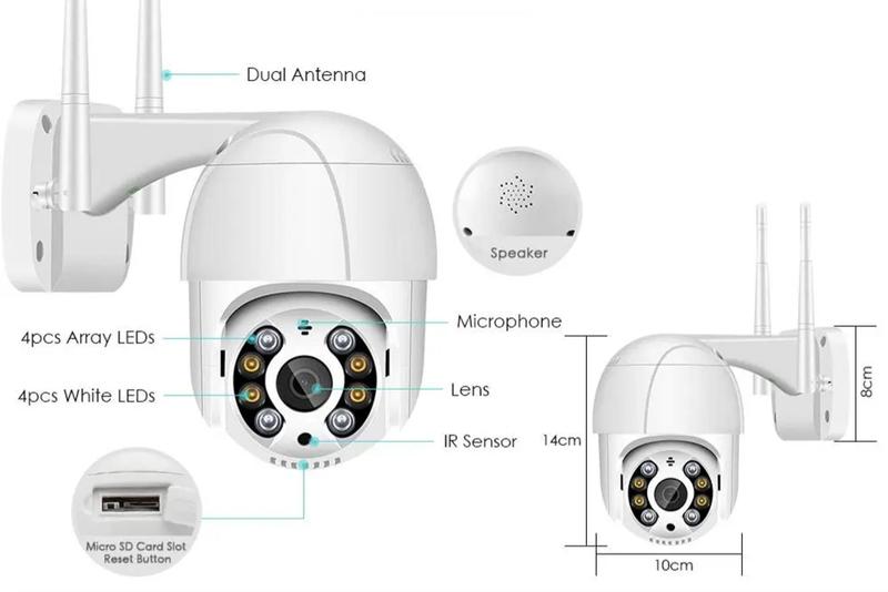 Imagem de Câmera Wifi Externa Ip66 Prova D'água Infravermelho Hd