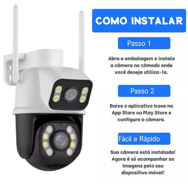 Imagem de Cameras De Segurança Wifi Smart Dupla Lente (Pa)