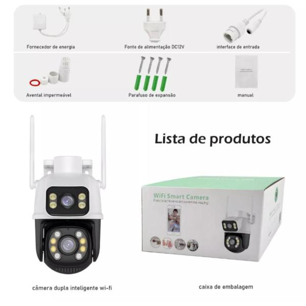 Imagem de Cameras De Segurança Wifi Smart Dupla Lente (Pa)