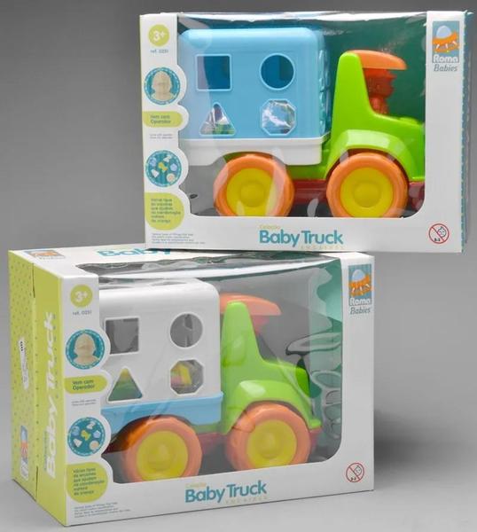 Imagem de Caminhão Baby Truck Encaixes C/ 20 Peças Roma Brinquedos - Ref. 0251