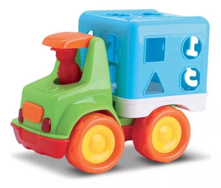 Imagem de Caminhão Baby Truck Encaixes C/ 20 Peças Roma Brinquedos - Ref. 0251