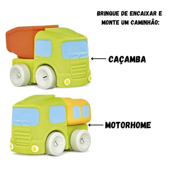 Imagem de Caminhão Baby Truck Soft Em Vinil 4 Peças para Montar 0255 - Roma