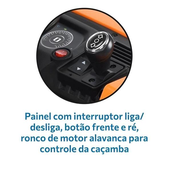 Imagem de Caminhao Basculhante Eletrico Infantil Laranja Bandeirante