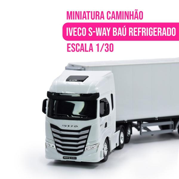 Imagem de Caminhão Baú S-Way Iveco Carrinhos Infantil Brinquedo Miniatura Carreta - Usual Brinquedos