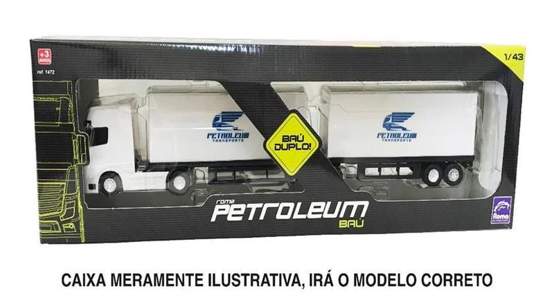 Imagem de Caminhão Bitrem Baú Roma Petroleum - 1/43 - Roma