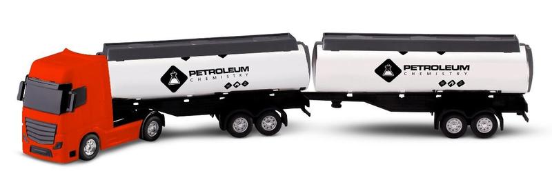 Caminhão Bitrem Tanque Pipa Roma Petroleum - 1/43 - Roma - Roma Brinquedos Imagem de Caminhão Bitrem Tanque Pipa Roma Petroleum - 1/43 - Roma
