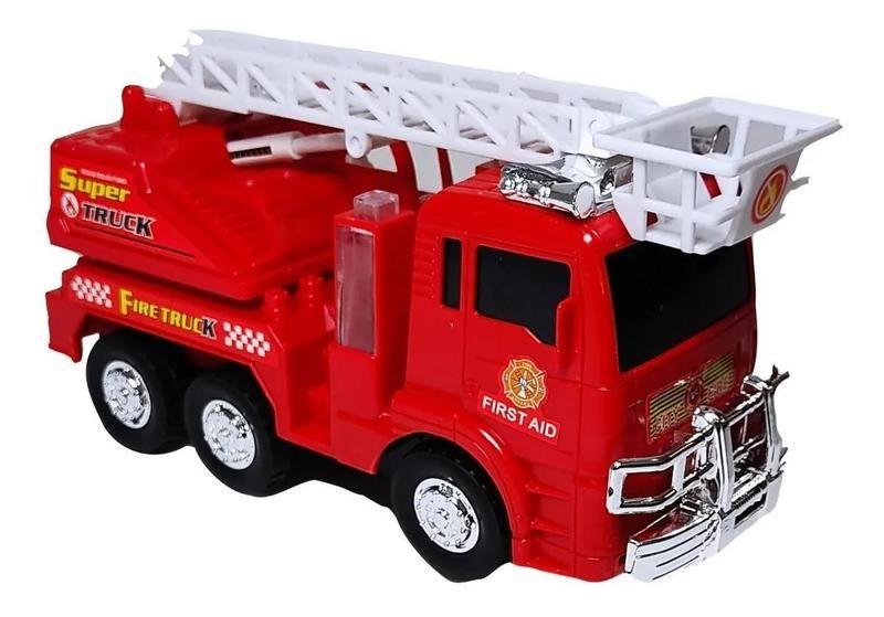 Caminhão Bombeiro Bate E Volta A Pilha Com Som E Luz - DM TOYS Imagem de Caminhão Bombeiro Bate E Volta A Pilha Com Som E Luz
