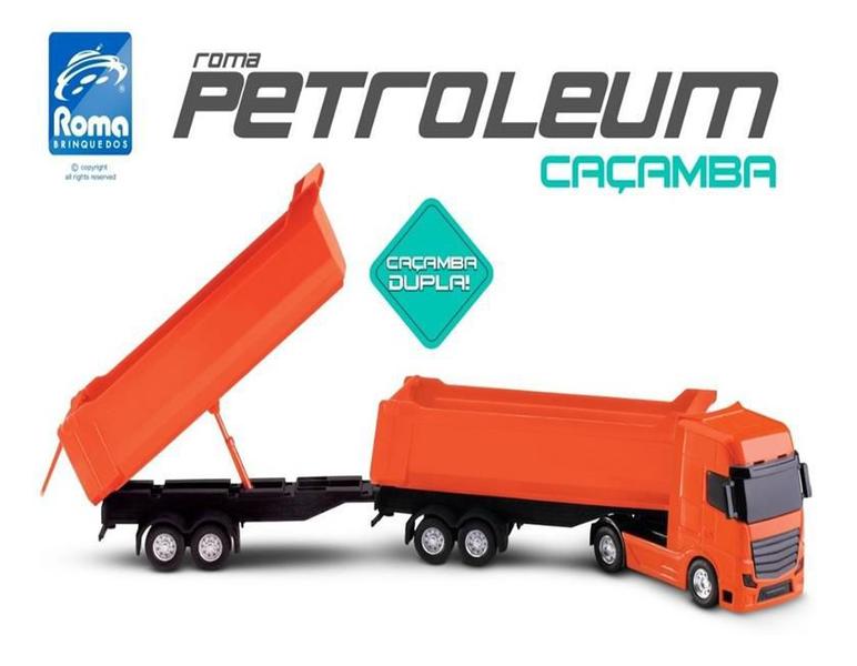 Imagem de Caminhão Brinquedo Caçamba Dupla Petroleum - Roma Brinquedos