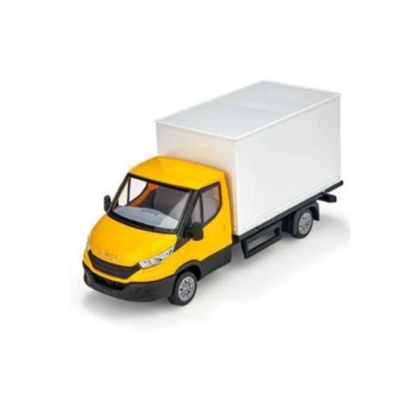 Imagem de Caminhão Brinquedo Miniatura Iveco Daily Carroceria Baú Escala 1:30