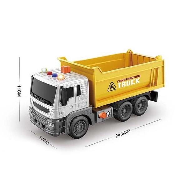 Imagem de Caminhão Caçamba de Fricção com Luz e Som - Truck Car - Amarelo -  1:16 - 25cm - YesToys