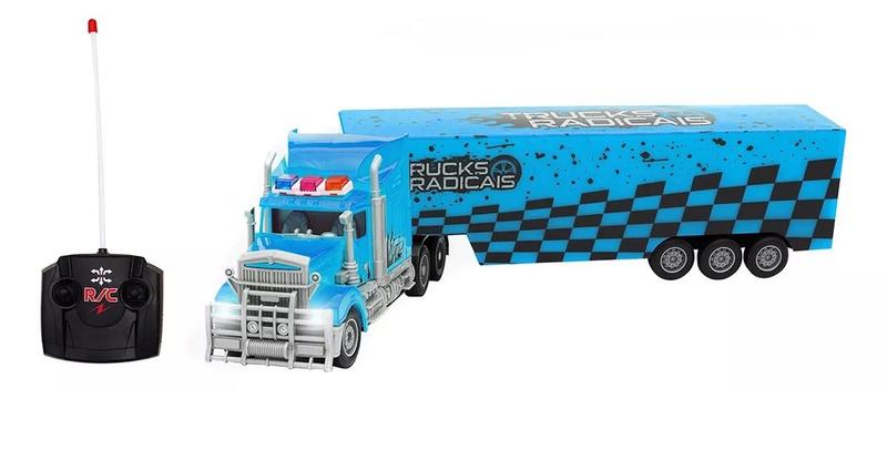 Imagem de Caminhão Carreta Controle Remoto Big Truck Azul Unik Toys