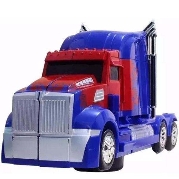 Imagem de Caminhão Carreta Vira Robô Transformers Carrinho Som Luzes