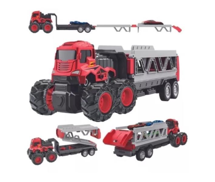 Imagem de Caminhão Cegonha Fricção Pista Lançador Carrinhos Dobrável - ZP01113 - ZOOP TOYS