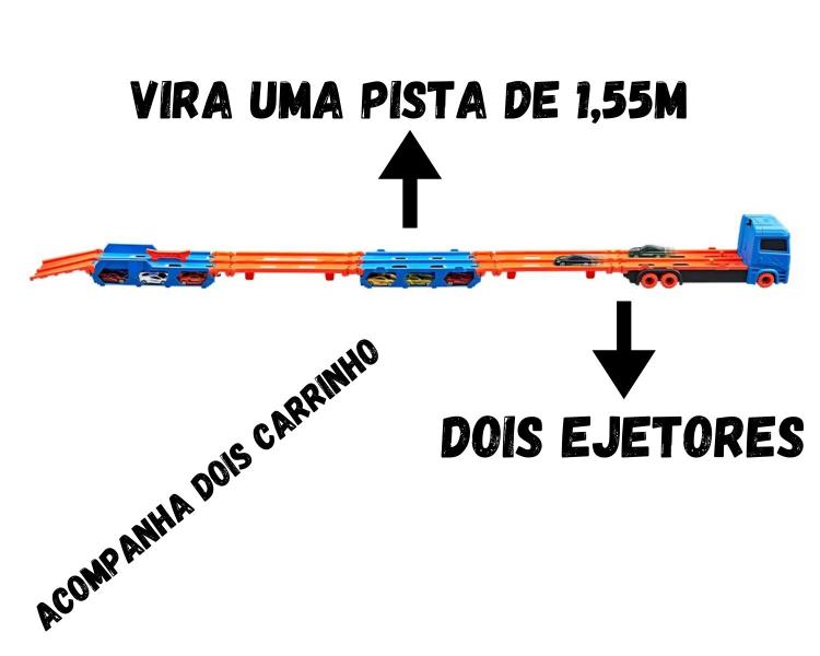 Imagem de Caminhão Cegonha Pista com Carrinhos Maleta Transportadora.