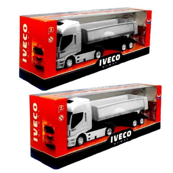 Imagem de Caminhão de Areia Caçamba Brinquedo Iveco Realista 40cm