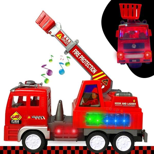 Caminhão De Bombeiro Brinquedo Realista C Som Luz Bate Volta - Fun Game Imagem de Caminhão De Bombeiro Brinquedo Realista C Som Luz Bate Volta