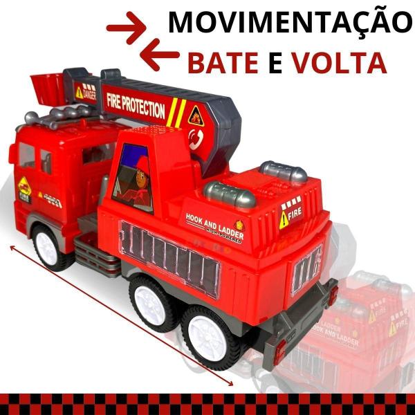 Caminhão De Bombeiro Brinquedo Realista C Som Luz Bate Volta - Fun Game Imagem de Caminhão De Bombeiro Brinquedo Realista C Som Luz Bate Volta