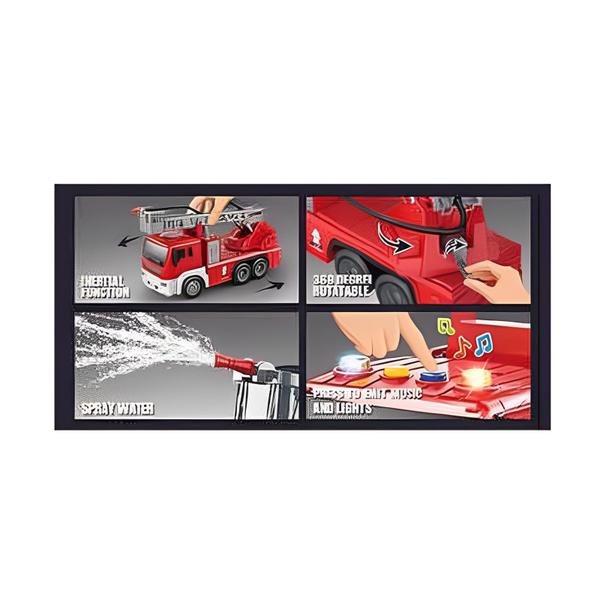 Caminhão de Bombeiro com Fricção - FireTruck Luz e Som - Vermelho - 25cm - 1:16 - Yes Toys Imagem de Caminhão de Bombeiro com Fricção - FireTruck Luz e Som - Vermelho - 25cm - 1:16 - Yes Toys