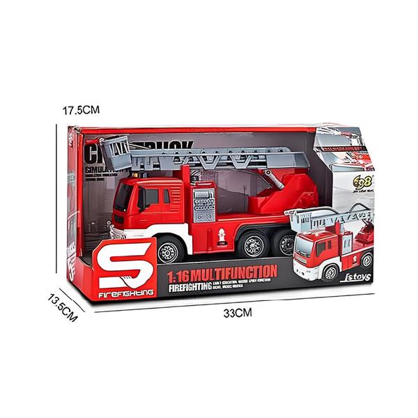 Caminhão de Bombeiro com Fricção - FireTruck Luz e Som - Vermelho - 25cm - 1:16 - Yes Toys Imagem de Caminhão de Bombeiro com Fricção - FireTruck Luz e Som - Vermelho - 25cm - 1:16 - Yes Toys