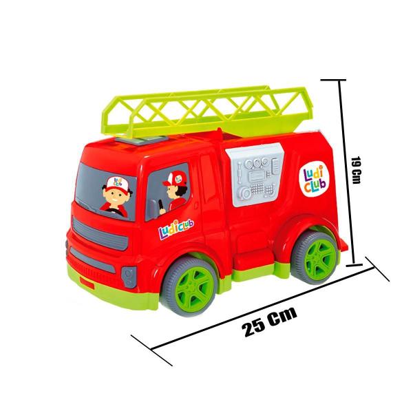 Caminhão De Bombeiro Ludi Club Infantil Com Acessórios - Usual Imagem de Caminhão De Bombeiro Ludi Club Infantil Com Acessórios