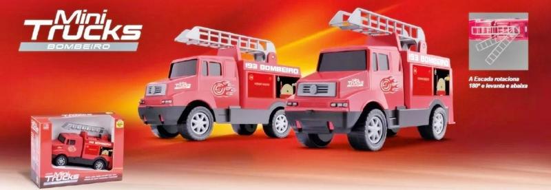Imagem de Caminhão de Bombeiro Mini Truck Com Escada - Samba Toys
