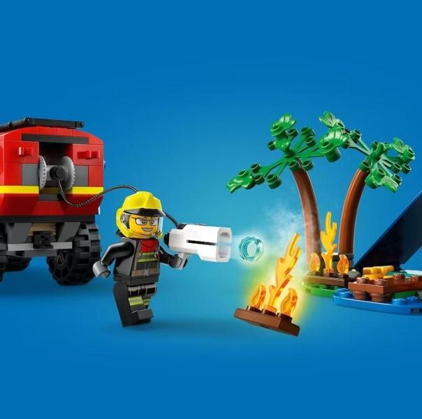 Imagem de Caminhão De Bombeiros 4X4 Com Barco De Resgate - Lego 60412