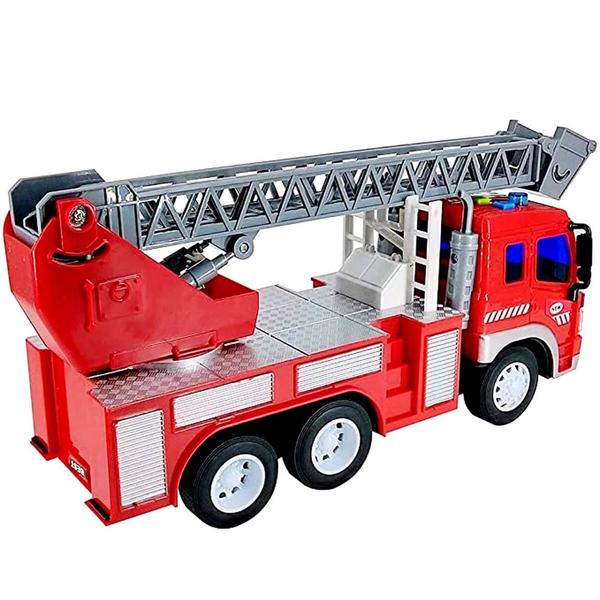 Imagem de Caminhão de bombeiros com Fricção Luz/Som 1:16 - Shiny Toys