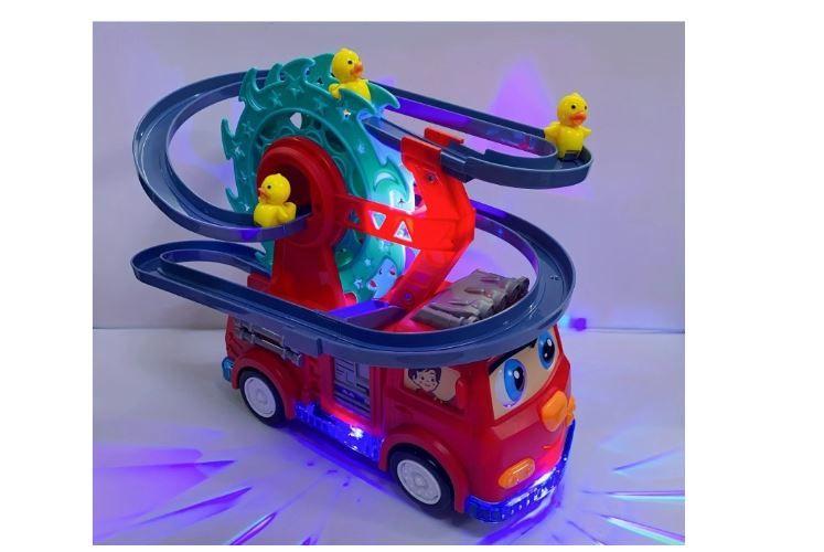 Caminhão De Bombeiros Elétrico Universal Para Crianças Roda Gigante De Pato Deslizante/Andar De Brinquedo De Música Leve - Toy Imagem de Caminhão De Bombeiros Elétrico Universal Para Crianças Roda Gigante De Pato Deslizante/Andar De Brinquedo De Música Leve