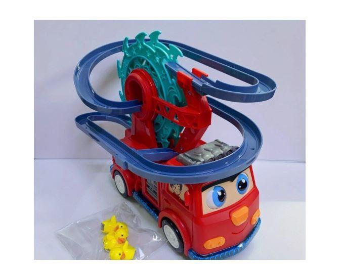 Caminhão De Bombeiros Elétrico Universal Para Crianças Roda Gigante De Pato Deslizante/Andar De Brinquedo De Música Leve - Toy Imagem de Caminhão De Bombeiros Elétrico Universal Para Crianças Roda Gigante De Pato Deslizante/Andar De Brinquedo De Música Leve