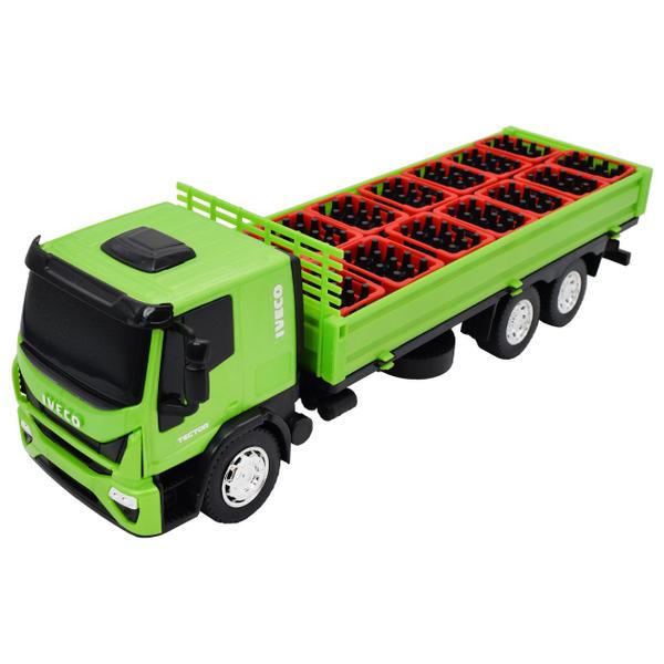 Caminhão de Brinquedo Iveco Tector Dropside Caixas Bebidas Infantil - Usual Imagem de Caminhão de Brinquedo Iveco Tector Dropside Caixas Bebidas Infantil - Usual
