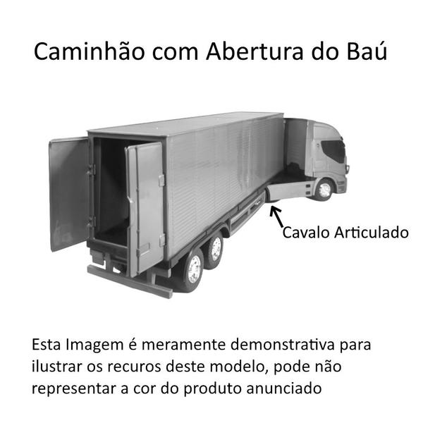 Caminhão de Brinquedo Realista Iveco com Baú que Abre - Usual Brinquedos Imagem de Caminhão de Brinquedo Realista Iveco com Baú que Abre