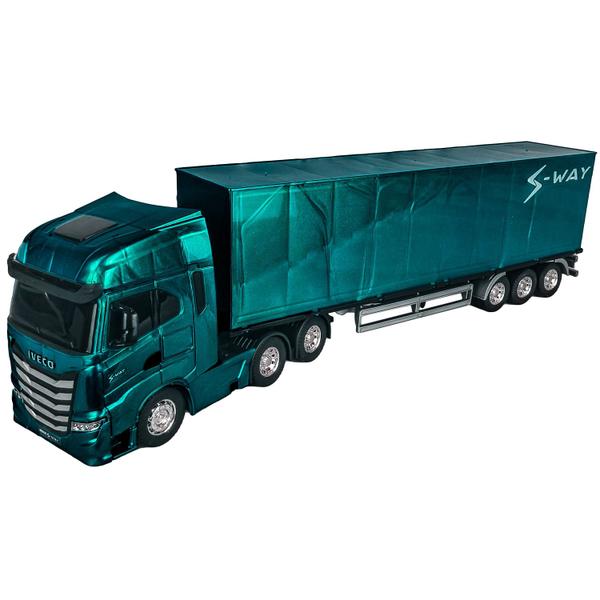 Imagem de Caminhão De Brinquedo Realista Iveco S-way Grande 54cm Usual Brinquedos