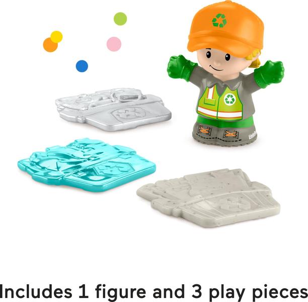 Imagem de Caminhão de reciclagem de brinquedos Fisher-Price Little People 1+ Years