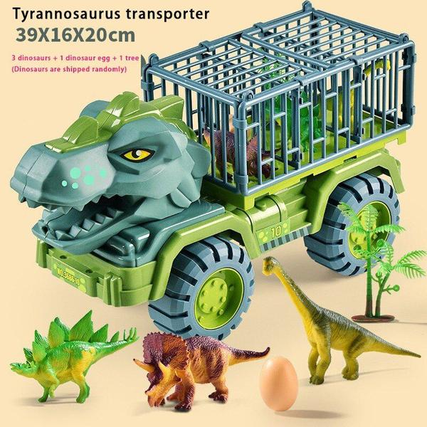 Imagem de Caminhão de transporte de carros de brinquedo com dinossauros para crianças Wokex