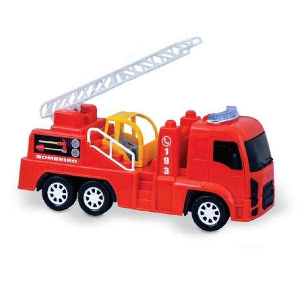 Imagem de Caminhão Dos Bombeiros Brinquedo Grande Capacete Infantil