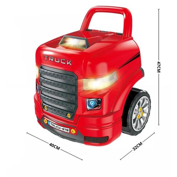 Imagem de Caminhão Master Motor Truck Simulador Com Volante Luz e Som Infantil Dm Toys DMT6804