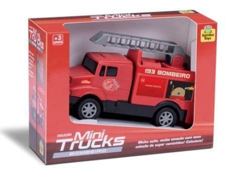 Imagem de Caminhão Mini Truck Carrinho Bombeiro Fire, Samba Toys 073 - 129106