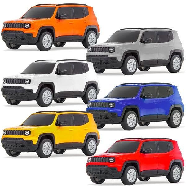 Imagem de Caminhão Miniatura Cegonha Iveco S-Way 58cm Com 6 Jeeps Renegade - Usual Brinquedos