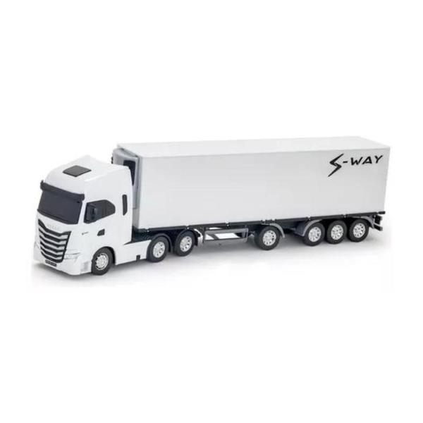 Imagem de Caminhão Miniatura Iveco Carreta Baú Refrigerado S-way 1:30